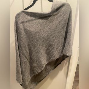 Gray Cashmere Dress Topper, One Size